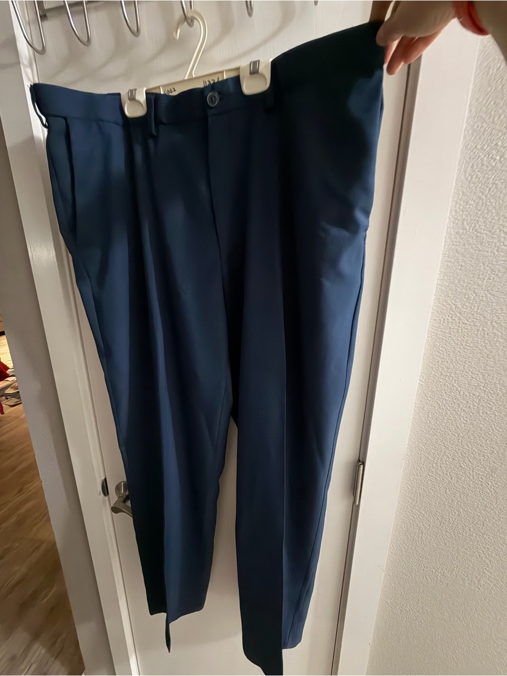 Men's Classic Navy Dress Pants - Tailored Look
